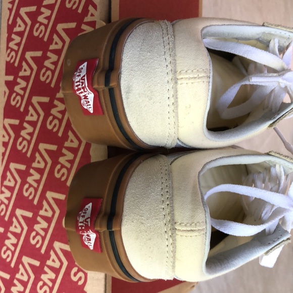 Vans Old Skool Gum Block Classic White Canvas Suede Shoes Size Women 6 Men 4.5 - Picture 6 of 10